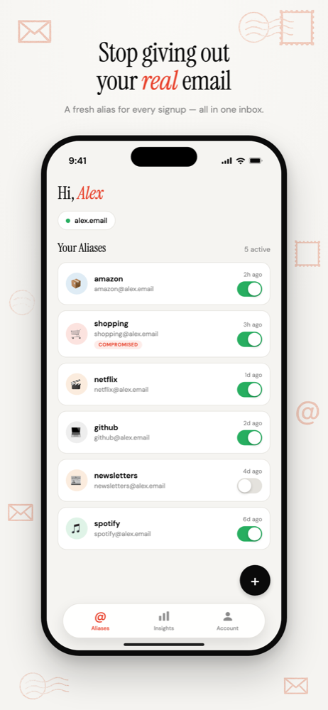 One household's aliases for shopping, streaming and school on a single domain